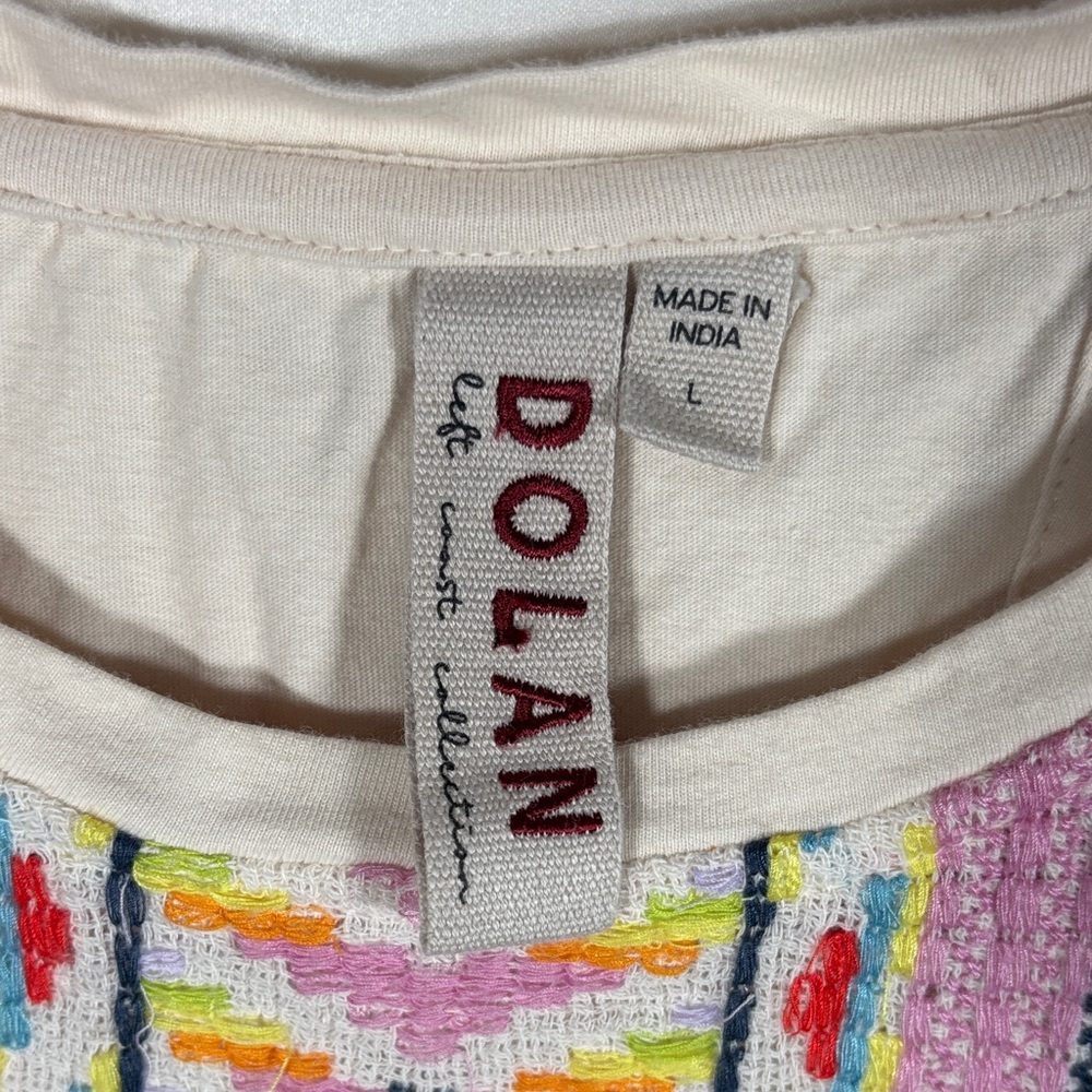Dolan Multicolor Patterned Sleeveless Top Sz L - image 3